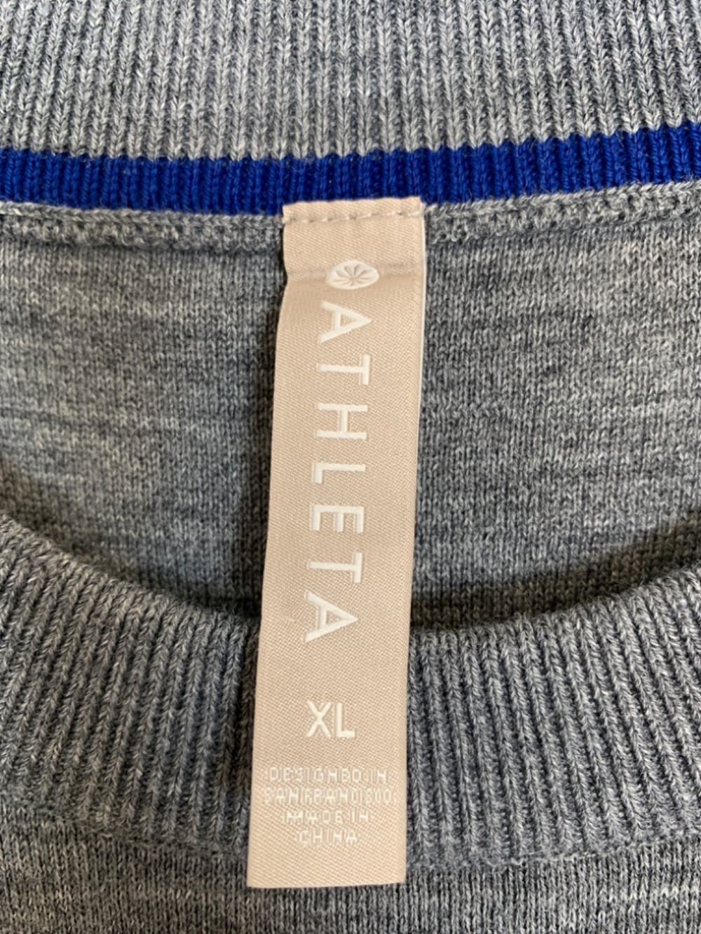 Athleta Canyon Colorblock Sweater Womens XL Thermolite Merino Grey Gray Athletic - Picture 4 of 15